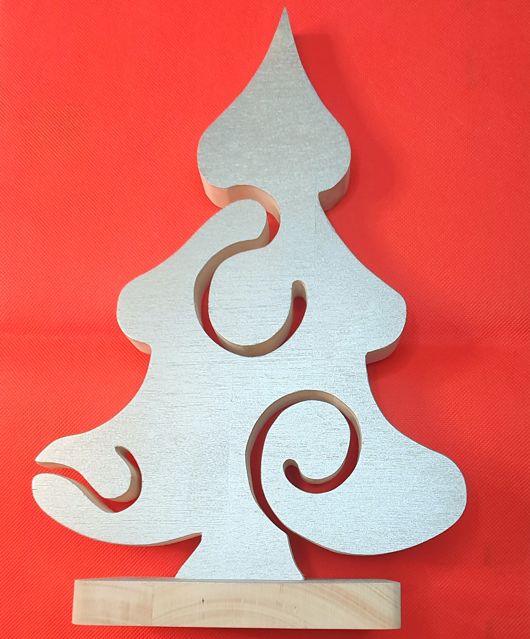 SAPIN ARGENTE SUR SOCLE